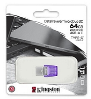Kingston DataTraveler MicroDuo 3C 64 Gt USB-C/USB-A 3.2 Gen 1