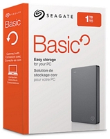 Seagate Basic 1000 Gt, USB 3.0, musta